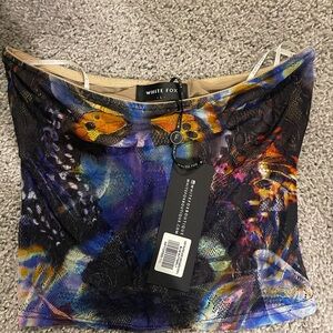 White Fox Boutique Multicolor Mesh Top